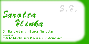 sarolta hlinka business card